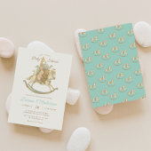 ヴィンテージロッキングホース赤ちゃんシャワー招待状 招待状