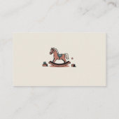 ヴィンテージロッキングホース – 木製おもちゃ名刺 名刺 (裏面)