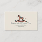 ヴィンテージロッキングホース – 木製おもちゃ名刺 名刺 (正面)