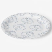 ヴィンテージロッキングホースToile de Jouy赤ちゃんシャワー ペーパープレート (アングル)