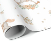 ヴィンテージロッキング馬水彩フローラベビー ラッピングペーパー (ロールコーナー)