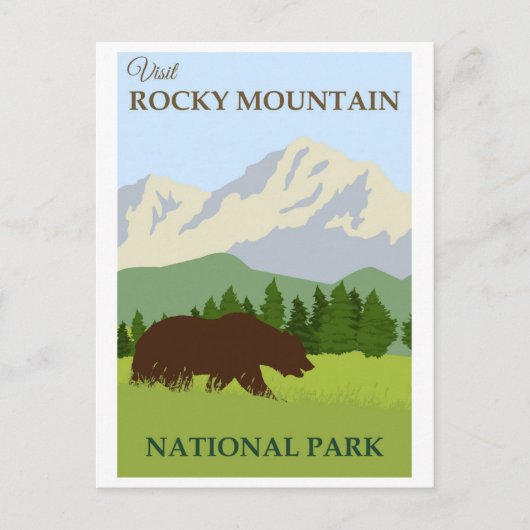 ヴィンテージロッキーマウンテンナショナルパークコロラド ポストカード (正面)