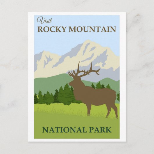 ヴィンテージロッキーマウンテンナショナルパークコロラド ポストカード (正面)