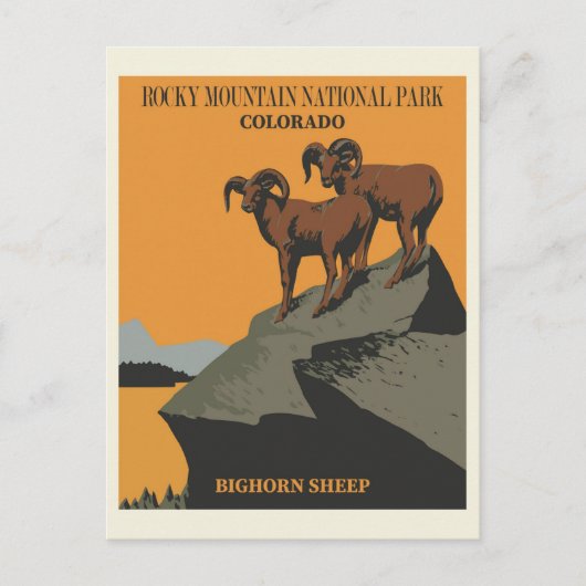 ヴィンテージロッキーマウンテンナショナルパークコロラド ポストカード (正面)