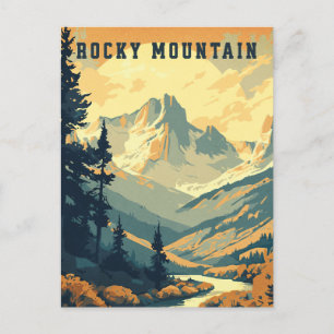 ヴィンテージロッキー山旅行 ポストカード