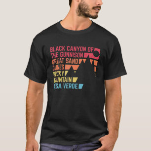ヴィンテージロッキー山脈ナショナルパークリストコロラド Tシャツ
