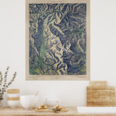 ヴィンテージロッキー山脈国立公園の地図(1915) ポスター (キッチン)