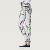 ヴィンテージロックと鍵レギンス レギンス (左)