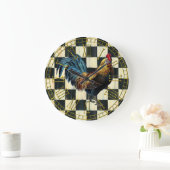 ヴィンテージロックオンチェック ラージ壁時計 (ホーム)