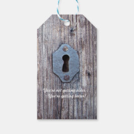 ヴィンテージロックオン動揺してウッドドアギフトラベル ギフトタグ