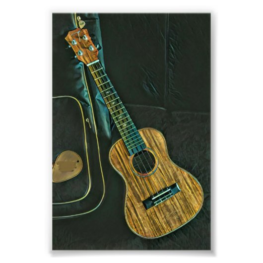 ヴィンテージロックギタープレイヤーアートワーク フォトプリント            (正面)