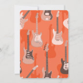 ヴィンテージロックギター誕生日レトロ音楽ジャムパーティー 招待状 (裏面)