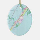 ヴィンテージロックハーバーフロリダの地図（1947年） セラミックオーナメント (右)