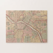 ヴィンテージロックフォードILの地図(1886) ジグソーパズル (横)