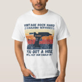 ヴィンテージロック懸命コーキングサービス得お客様の穴 Tシャツ (正面)