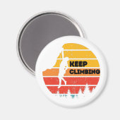 ヴィンテージロック登山レトロクライマシルエット マグネット (正面/裏面)