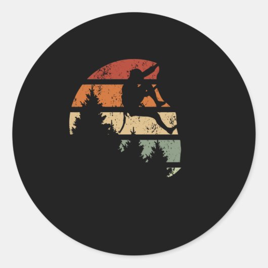 ヴィンテージロック登山レトロ岩のホールクライム ラウンドシール (正面)