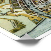 ヴィンテージロッテルダムの市地図 ポスター (角)