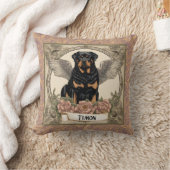 ヴィンテージロットワイラーエンジェルアートトリビュート クッション (ブランケット)