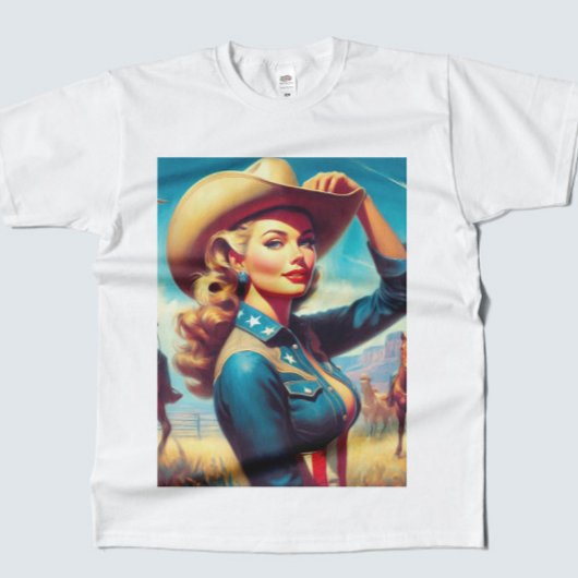 ヴィンテージロデオのピンナップガール Tシャツ