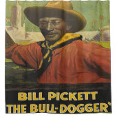 ヴィンテージロデオカウボーイステアドガーシャワーカーテン シャワーカーテン (正面)