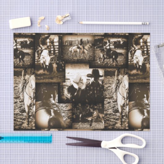 ヴィンテージロデオカウボーイズ素朴カントリーウェスタン 薄葉紙 (クラフト)