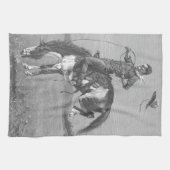 ヴィンテージロデオカウボーイズ、バッキングブロンコバイレミントン キッチンタオル (横)