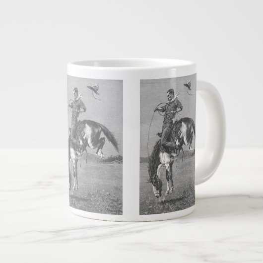 ヴィンテージロデオカウボーイズ、バッキングブロンコバイレミントン ジャンボコーヒーマグカップ (正面右)