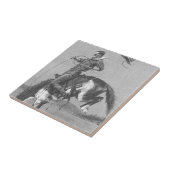 ヴィンテージロデオカウボーイズ、バッキングブロンコバイレミントン タイル (側面)