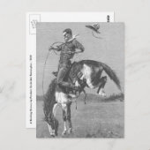 ヴィンテージロデオカウボーイズ、バッキングブロンコバイレミントン ポストカード (正面/裏面)