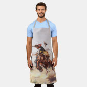 ヴィンテージロデオカウボーイブロンクライダー エプロン (着用した状態)