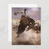 ヴィンテージロデオカウボーイ、ブリーズライディングby WHDケルナー (正面/裏面)