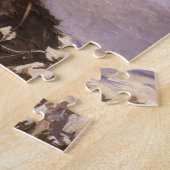 ヴィンテージロデオカウボーイ、ブリーズライディングby WHDケルナー ジグソーパズル (側面)