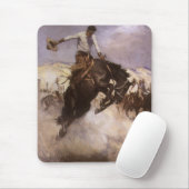 ヴィンテージロデオカウボーイ、ブリーズライディングby WHDケルナー マウスパッド (マウス)