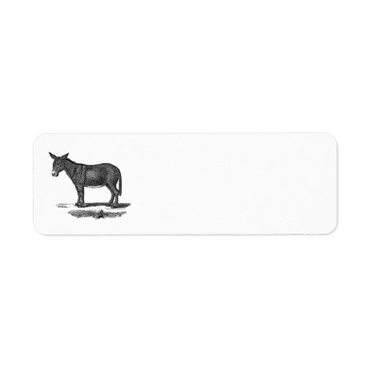 ヴィンテージロバイラストレーション- 1800のロバ ラベル (正面)