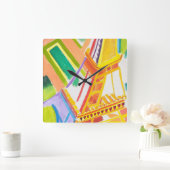 ヴィンテージロバートドローネーズエッフェルタワーアート スクエア壁時計 (ホーム)