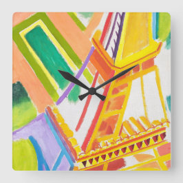 ヴィンテージロバートドローネーズエッフェルタワーアート スクエア壁時計