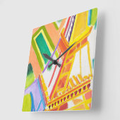 ヴィンテージロバートドローネーズエッフェルタワーアート スクエア壁時計 (傾斜)