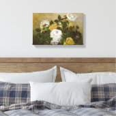 ヴィンテージロバート・ダンカンソンスティルライフwithバラ キャンバスプリント (インサイチュ (寝室))