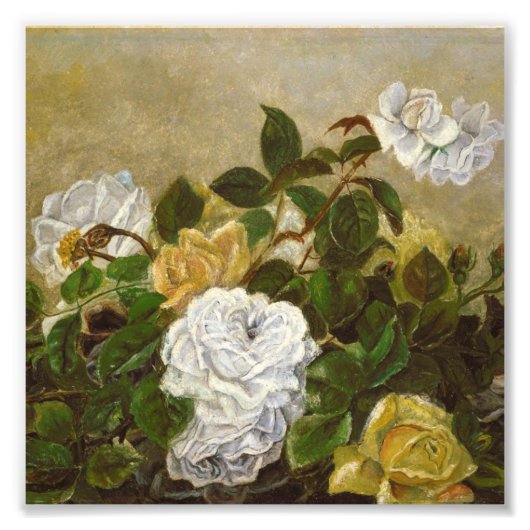 ヴィンテージロバート・ダンカンソンスティルライフwithバラ フォトプリント (正面)