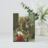 ヴィンテージロバ&パピードインマンガーオールド納屋周囲の庭 シーズンポストカード (スタンド正面)