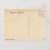 ヴィンテージロバ&パピードインマンガーオールド納屋周囲の庭 シーズンポストカード (裏面)