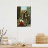 ヴィンテージロバ&パピードインマンガーオールド納屋周囲の庭 ポスター (キッチン)