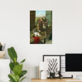 ヴィンテージロバ&パピードインマンガーオールド納屋周囲の庭 ポスター (ホームオフィス)