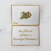 ヴィンテージロビンとヤドリギ シーズンカード (内部)