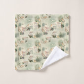 ヴィンテージロビンスとクリスマスの挨拶 バスタオルセット (ウォッシュタオル)