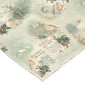 ヴィンテージロビンスとクリスマスの挨拶 ロングテーブルランナー (コーナー)