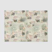 ヴィンテージロビンスとクリスマスの挨拶 薄葉紙 (正面)