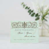 ヴィンテージロビンズエッグブルークラウンスワールフローリッシュ セーブザデート (スタンド正面)