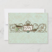 ヴィンテージロビンズエッグブルークラウンスワールフローリッシュ セーブザデート (裏面)